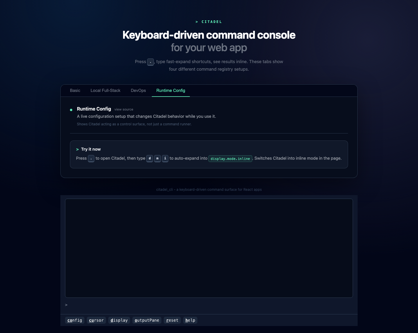 Inline mode screenshot